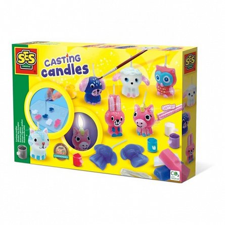 Set creativ Lumanari, Animale Vesele, 5 ani, SES