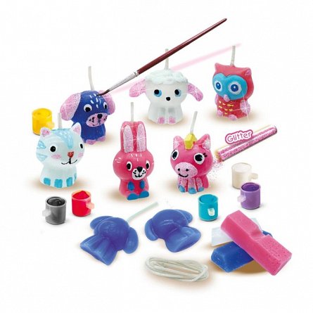 Set creativ Lumanari, Animale Vesele, 5 ani, SES
