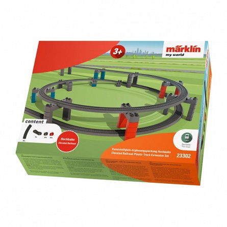 Set de extensie caii ferate inaltate Marklin, plastic, my world