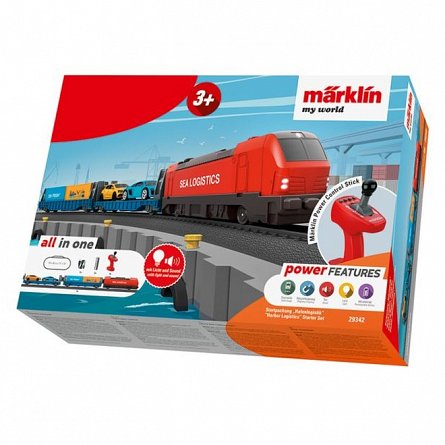 Start set trenulet Marklin Portul de Logistica, cu sunet si lumini, my world