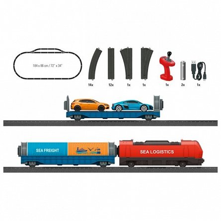 Start set trenulet Marklin Portul de Logistica, cu sunet si lumini, my world