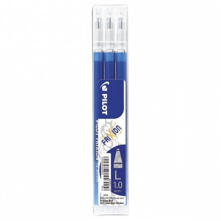 Rezerva roller Pilot FriXion Ball, set 3 bucati, 1.0 mm, albastru