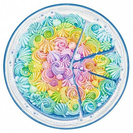 Puzzle Cerc Prajitura Curcubeu, 500 piese