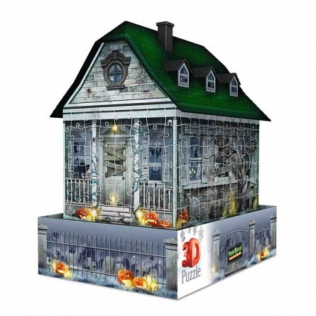 Puzzle 3D Casa Bantuita, editie luminoasa, 216 piese
