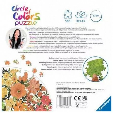 Puzzle Cerc flori, 500 piese