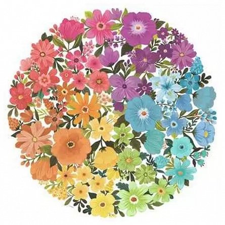 Puzzle Cerc flori, 500 piese