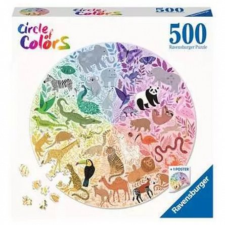 Puzzle Cerc animale, 500 piese
