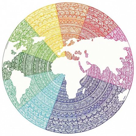 Puzzle Cerc mandala, 500 piese