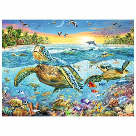 Puzzle Testoase, 100 piese