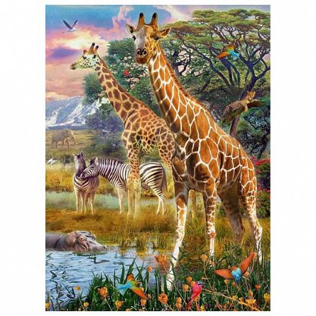 Puzzle Girafe in africa, 150 piese