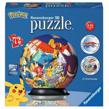 Puzzle 3D Pokemon, 72 piese