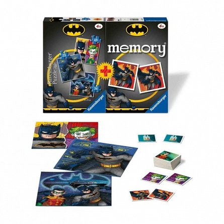 Joc memory cu puzzle Batman, 25/36/49 piese