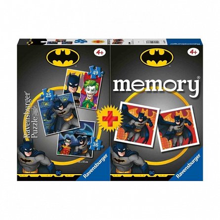 Joc memory cu puzzle Batman, 25/36/49 piese