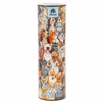 Piecezz Puzzle Tube 250 piese, Dog Party
