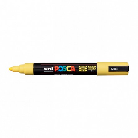 Marker cu vopsea Posca UNI PC-5M, 1.8 - 2.5 mm, galben
