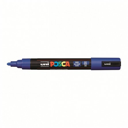 Marker cu vopsea Posca UNI PC-5M, 1.8 - 2.5 mm, albastru