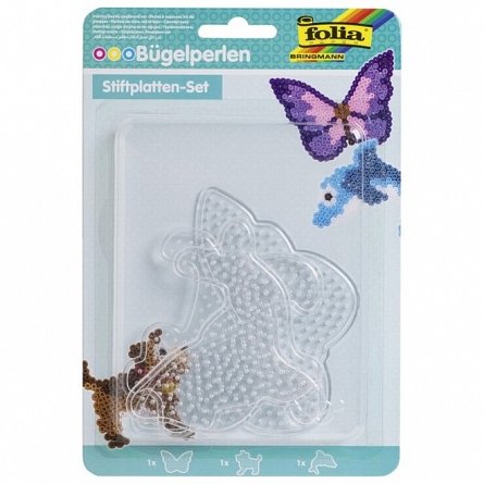 Set 3 suporturi pentru creare modele din margele, Animal World Folia