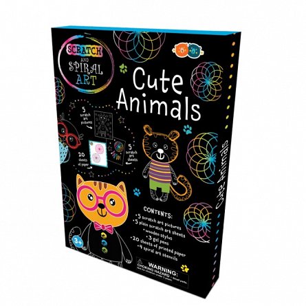 Set Creatie Scratch and Spiral - Animale Dragute