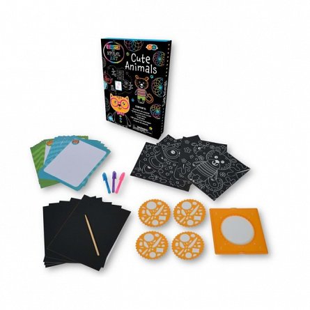 Set Creatie Scratch and Spiral - Animale Dragute