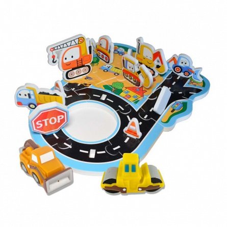 Santier cu drum si masinute - set de joaca pentru baie