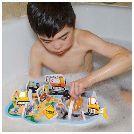 Santier cu drum si masinute - set de joaca pentru baie