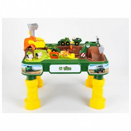 Masuta de joaca cu apa si nisip 2 in 1 - Ferma John Deere