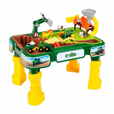Masuta de joaca cu apa si nisip 2 in 1 - Ferma John Deere