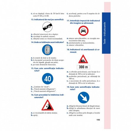 Curs de legislatie rutiera 2023. Intrebari si teste