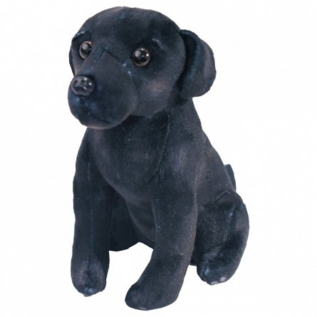 Caine LABRADOR NEGRU- Jucarie Plus Wild Republic 14 cm