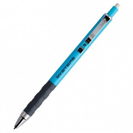 Creion mecanic Serve Steps, 0.7 mm, albastru fluorescent