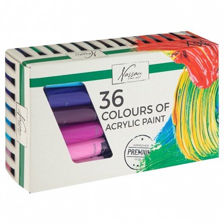 Tub culori acrilice Nassau, 36 x 20 ml, set 36 culori