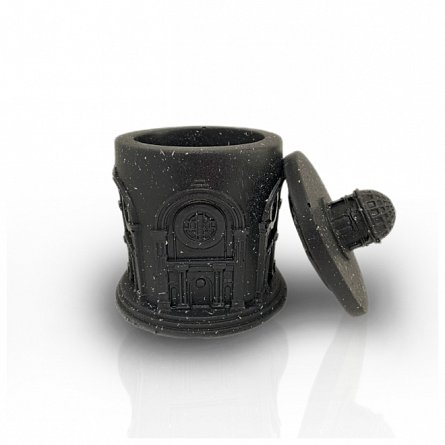 Borcan cu lumanare - Domme Negru Granit - Amber Noir