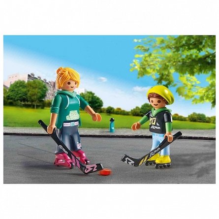 Playmobil Figures - Mama si copilul jucand hochei, 4-10 ani