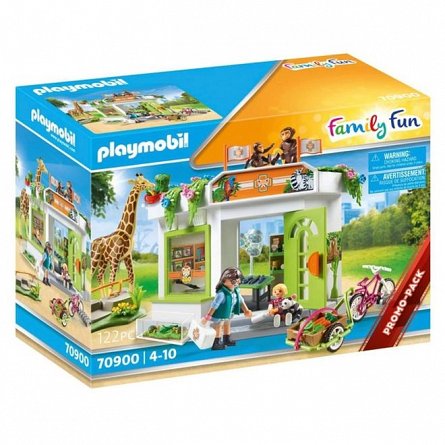 Playmobil Family Fun - Veterinar la zoo, Large Zoo, 4 ani plus