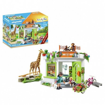 Playmobil Family Fun - Veterinar la zoo, Large Zoo, 4 ani plus