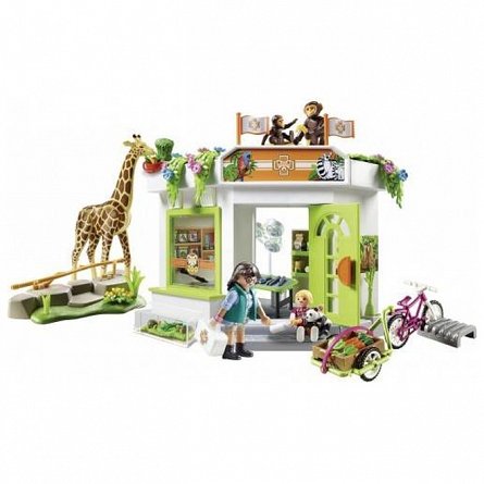 Playmobil Family Fun - Veterinar la zoo, Large Zoo, 4 ani plus