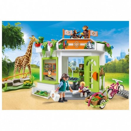 Playmobil Family Fun - Veterinar la zoo, Large Zoo, 4 ani plus