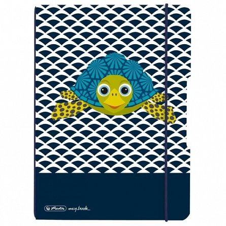 Caiet A5, 40 file, 80 g-mp, dictando, My.Book Flex, Cute Animals Turtle