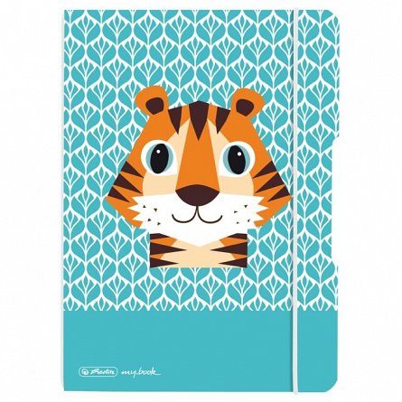 Caiet A5, 40 file, 80 g-mp, matematica, My.Book Flex, Cute Animals Tiger