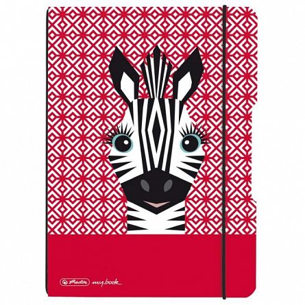 Caiet A5, 40 file, 80 g-mp, matematica, My.Book Flex, Cute Animals Zebra