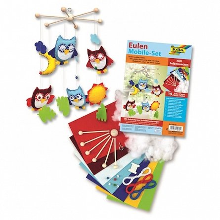 Set creativ carusel Bufnite, 19 piese, Folia
