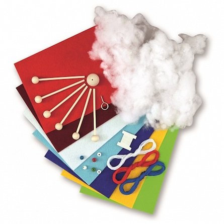 Set creativ carusel Bufnite, 19 piese, Folia