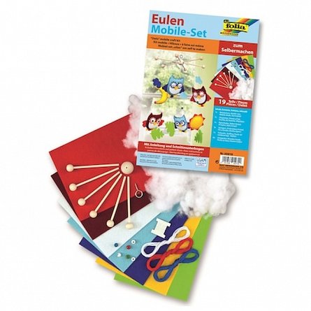 Set creativ carusel Bufnite, 19 piese, Folia