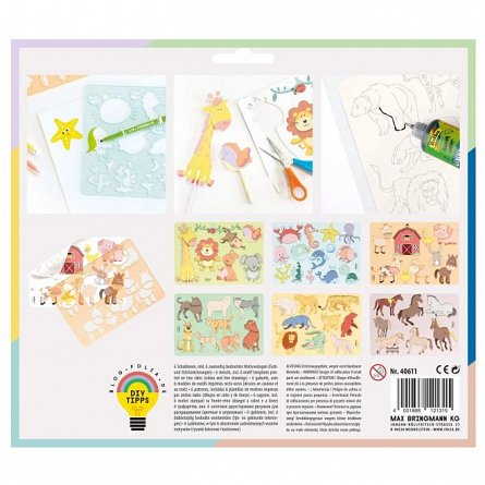 Sabloane creative Zoo, set 6 bucati Folia