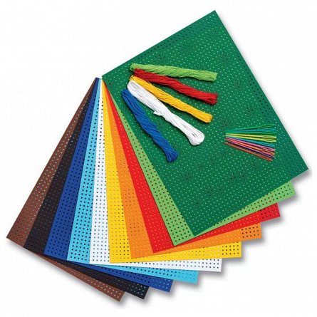 Kit broderie pe carton color perforat Folia