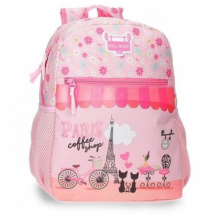 Rucsac scoala Roll Road, 27 x 33 x 11 cm, Coffe Shop