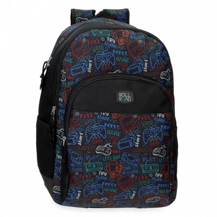 Rucsac scoala Roll Road, 33 x 44 x 17 cm, 2 compartimente, Next Level