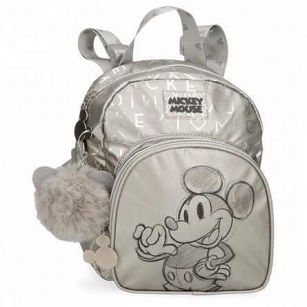 Ghiozdan gradinita Mickey Mouse, 23 x 19 x 8 cm, 100 anniversary
