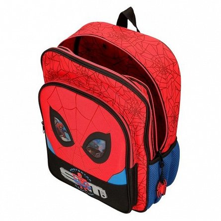 Ghiozdan scoala Spiderman, 2 compartimente, 30 x 40 x 13 cm, Protector