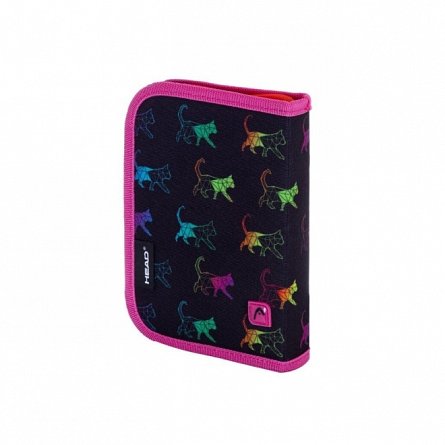 Penar Head, 1 compartiment, 2 clape, 20 x 14 x 3.5 cm, pisici Rainbow Kitty AC1